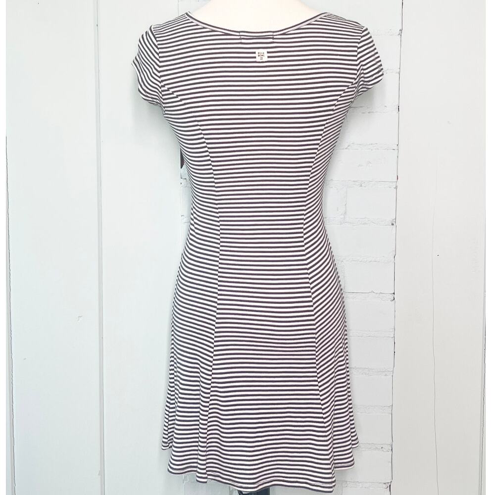 Billabong Same Love Black and White Striped Skater Dress Women's Small - Picture 10 of 10